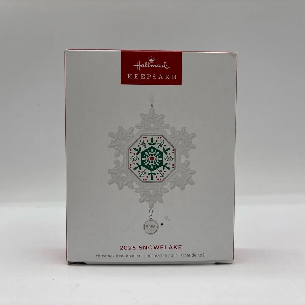 Hallmark Keepsake 2025 Snowflake Christmas‎ Tree Ornament Porcelain